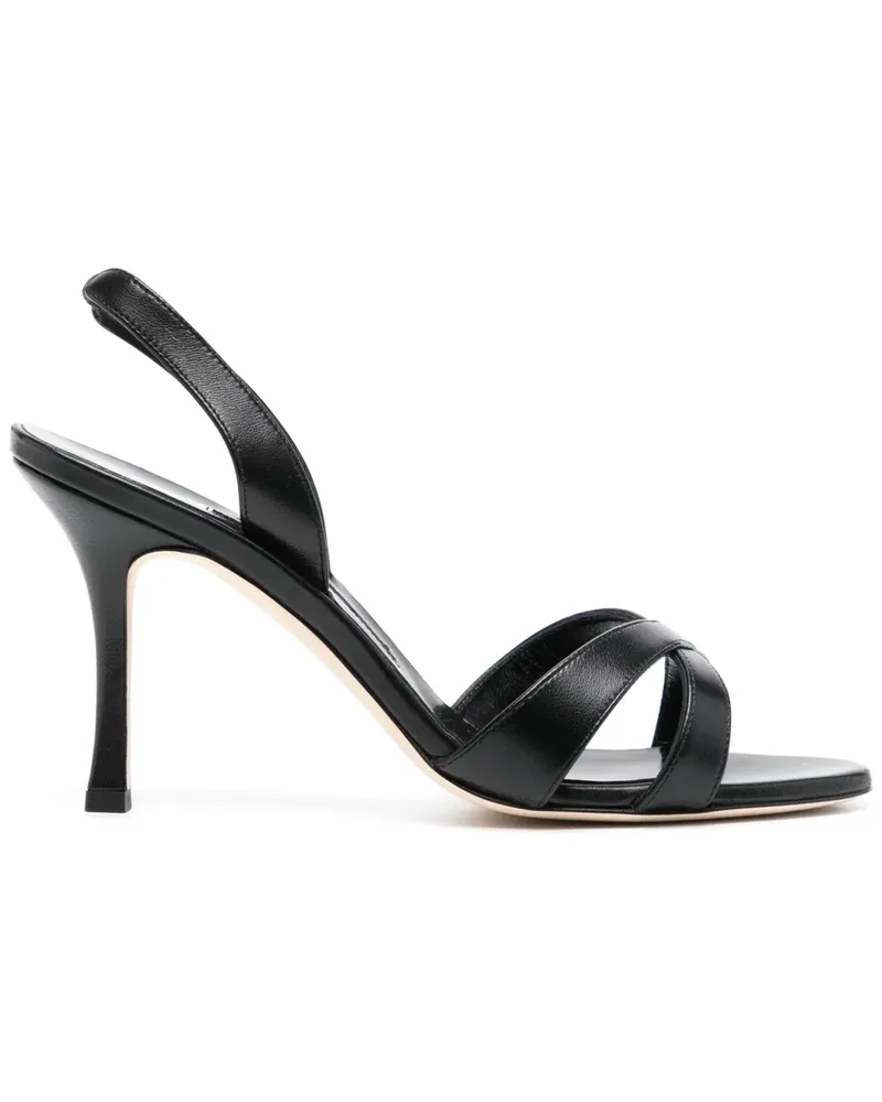 Manolo Blahnik Slingback-Sandalen 90mm - Schwarz Schwarz