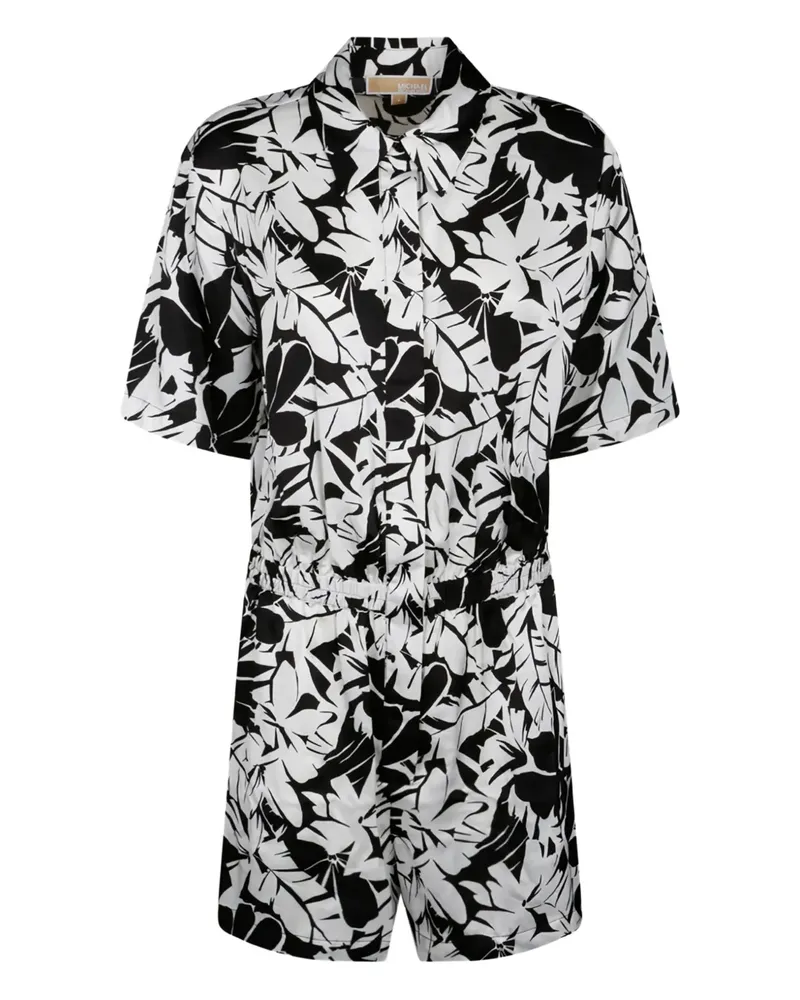 Michael Kors Playsuit mit Blumenmuster - Schwarz Schwarz