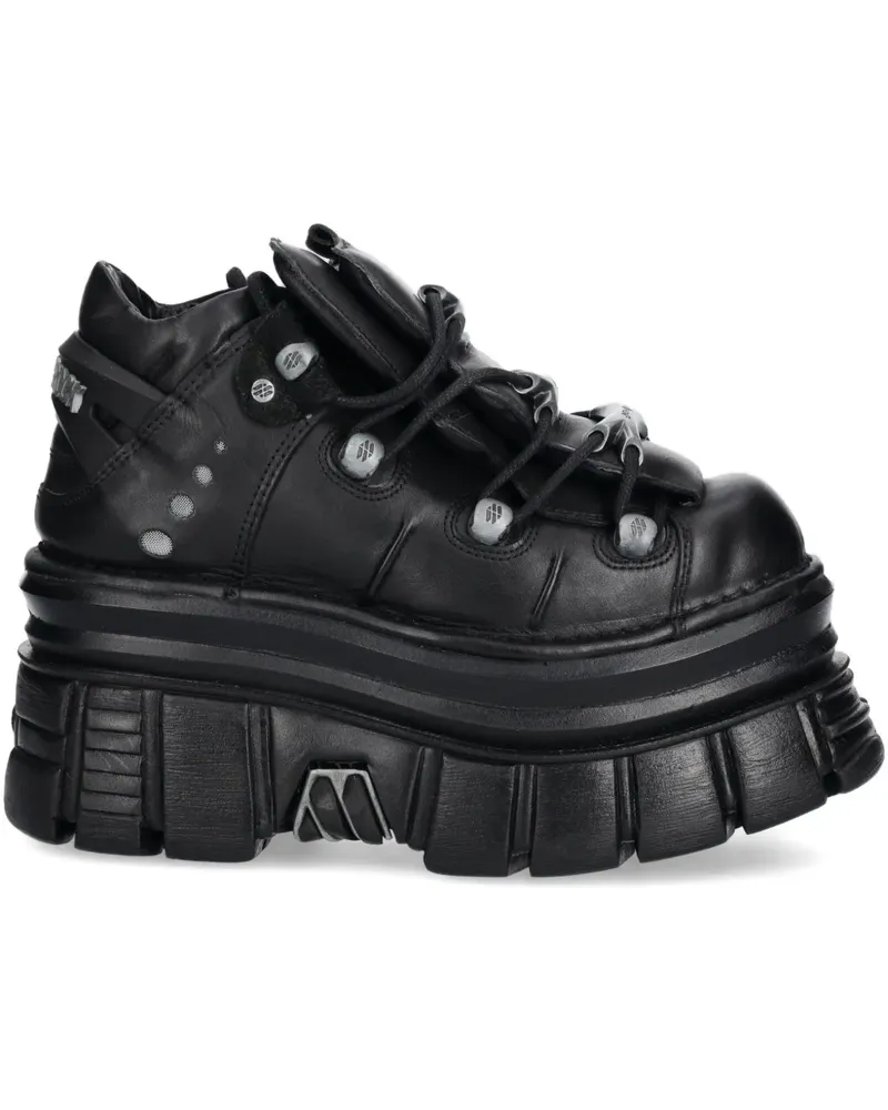 New Rock Sneakers mit Schnürung - Schwarz Schwarz