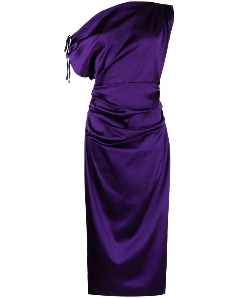 Talbot Runhof Gerafftes Hemdkleid - Violett Violett