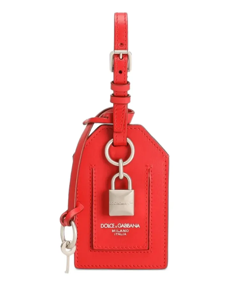 Dolce & Gabbana Schlüsselanhänger aus Leder - Rot Rot
