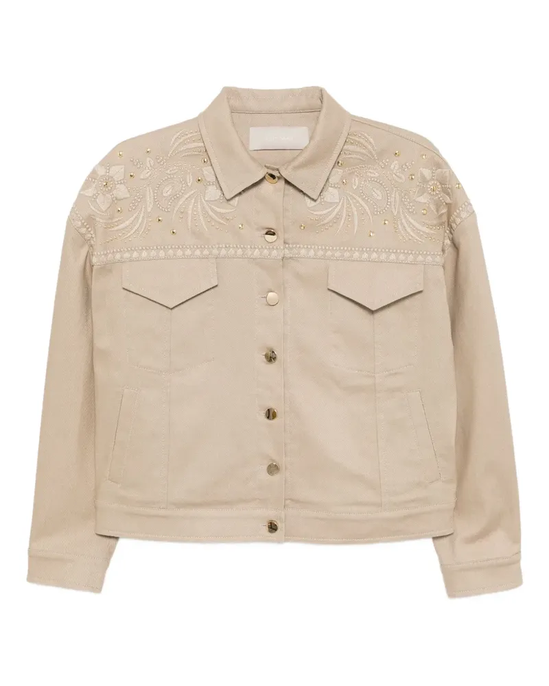 Elie Saab Bestickte Hemdjacke - ELEPHANT GREY Elephant