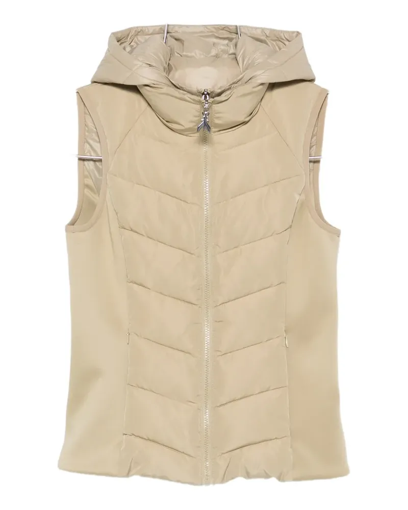 Patrizia Pepe hooded sleeveless down gilet - Nude Nude