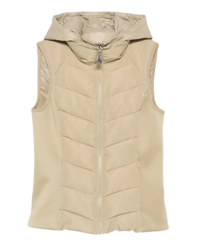 Patrizia Pepe hooded sleeveless down gilet - Nude Nude