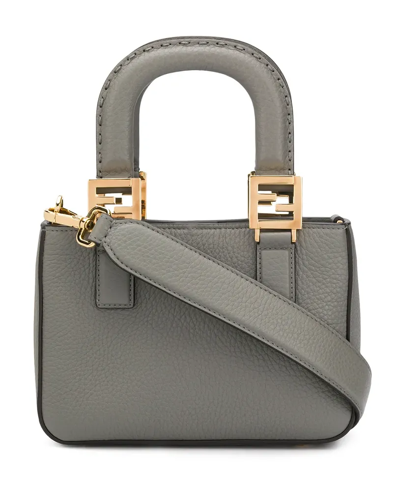 Fendi Mini 'FF' Handtasche - Grau Grau