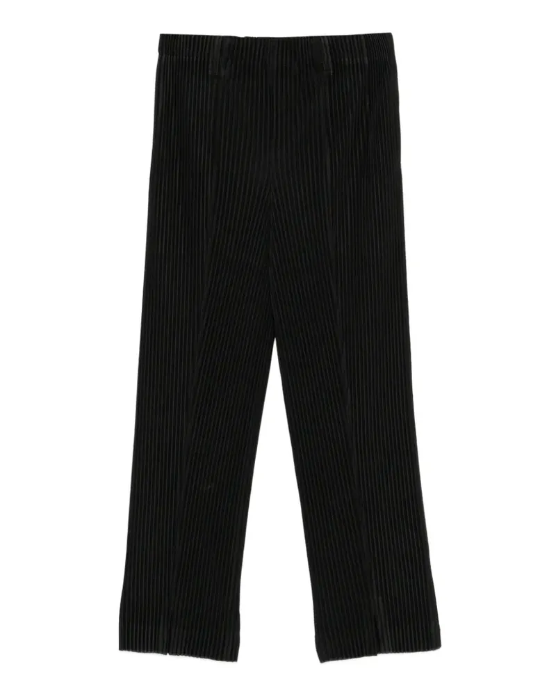 Issey Miyake Bundfaltenhose mit Schlitz - Schwarz Schwarz