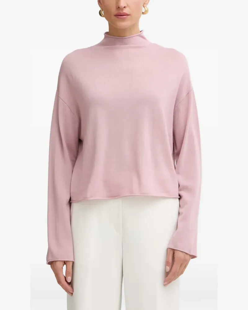 Marc O'Polo high-neck rolled-edge sweater - Rosa Rosa