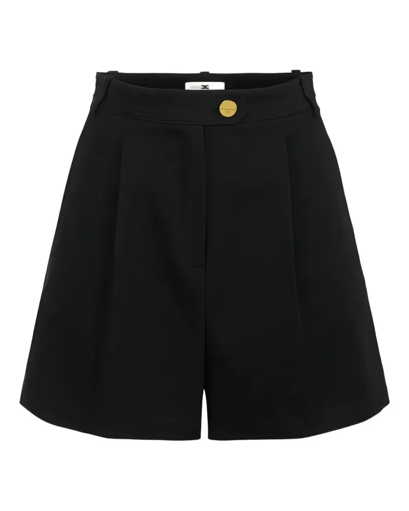 Elisabetta Franchi Geknöpfte Gabardine-Shorts - Schwarz Schwarz
