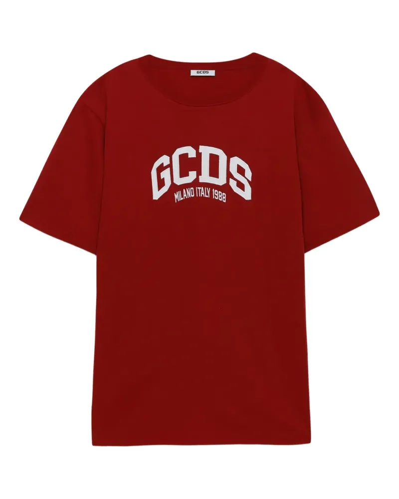 GCDS T-Shirt mit Logo-Print - Rot Rot