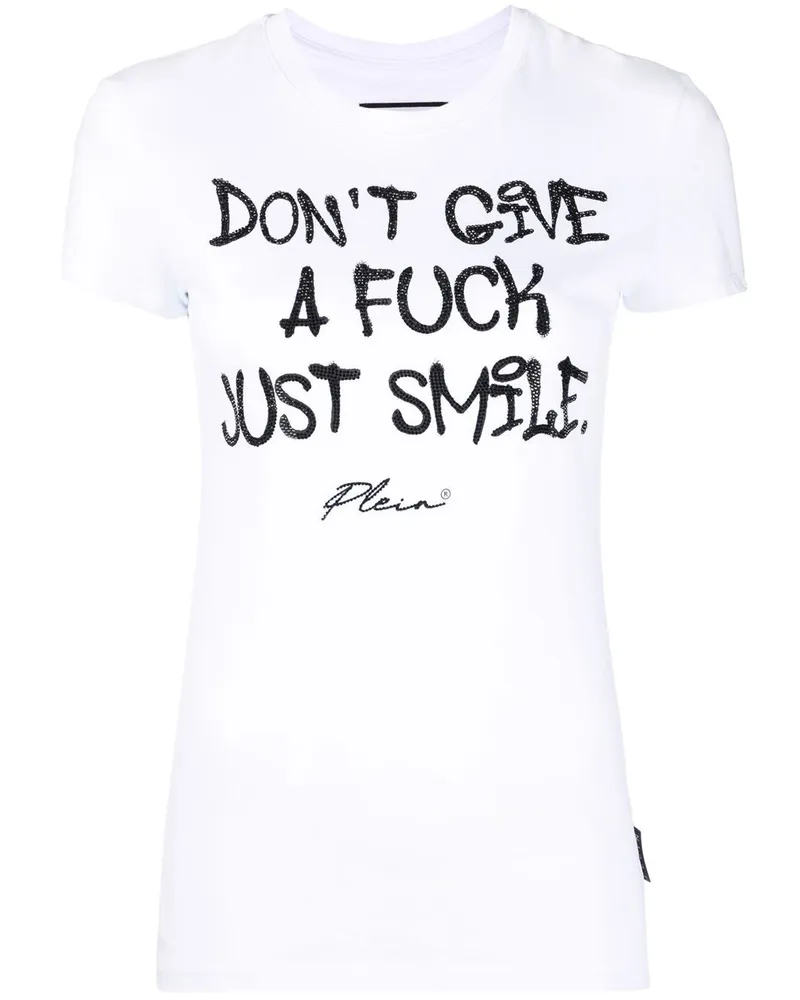Philipp Plein T-Shirt mit Strass - Weiß Weiß