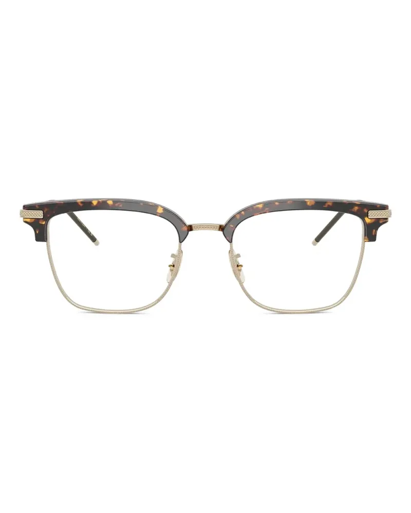 Oliver Peoples Eckige Brille mit Schildpattmuster - Gold Gold