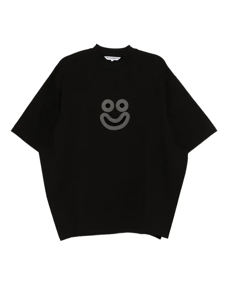 Melitta Baumeister T-Shirt mit Schlitzen - Schwarz Schwarz