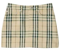 Karierter Minirock - Nude