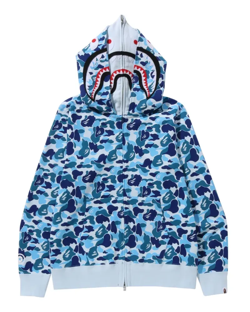 BAPE Kapuzenjacke mit Camouflage-Print - Blau Blau