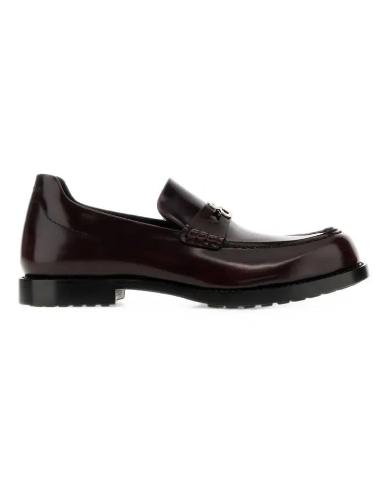Balenciaga Comfy logo-plaque leather loafers - Rot Rot