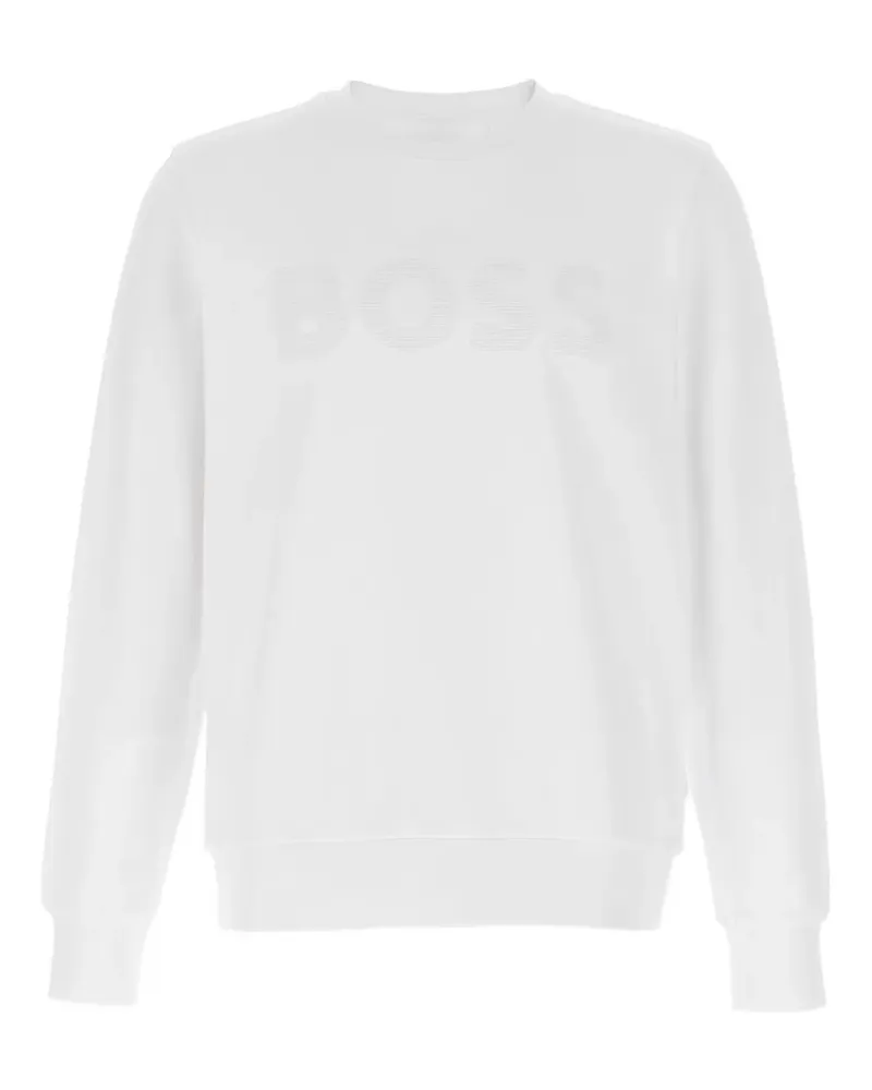 HUGO BOSS Sweatshirt mit Logo-Verzierung - Weiß Weiß