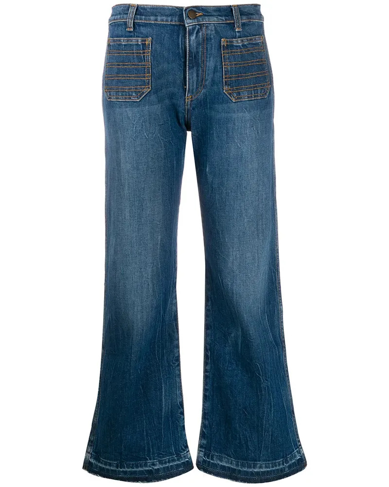 Philosophy Di Lorenzo Serafini Ausgestellte Cropped-Jeans - Blau Blau