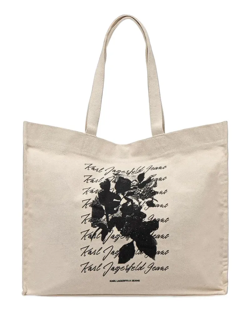 Karl Lagerfeld graphic-print tote bag - Nude Nude