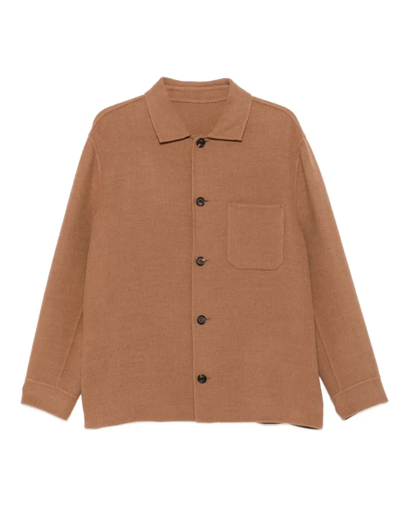 Eleventy Jacke mit aufgesetzter Tasche - Braun Braun