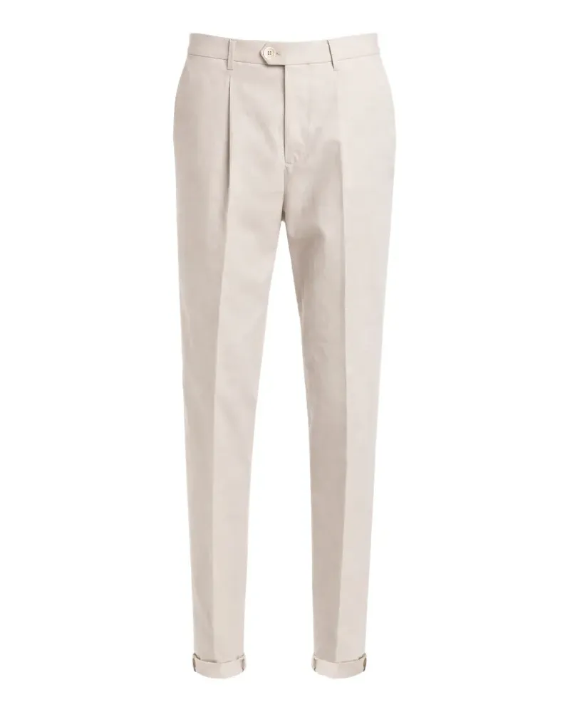 Brunello Cucinelli pleated turn-up trousers - Nude Nude