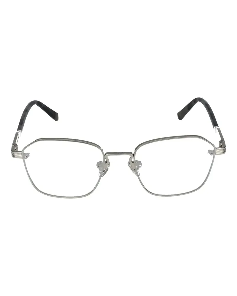 Police shiny geometric-frame eyeglasses - Silber Silber