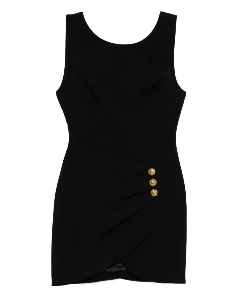Elisabetta Franchi Minikleid mit Knopfdetail - Schwarz Schwarz