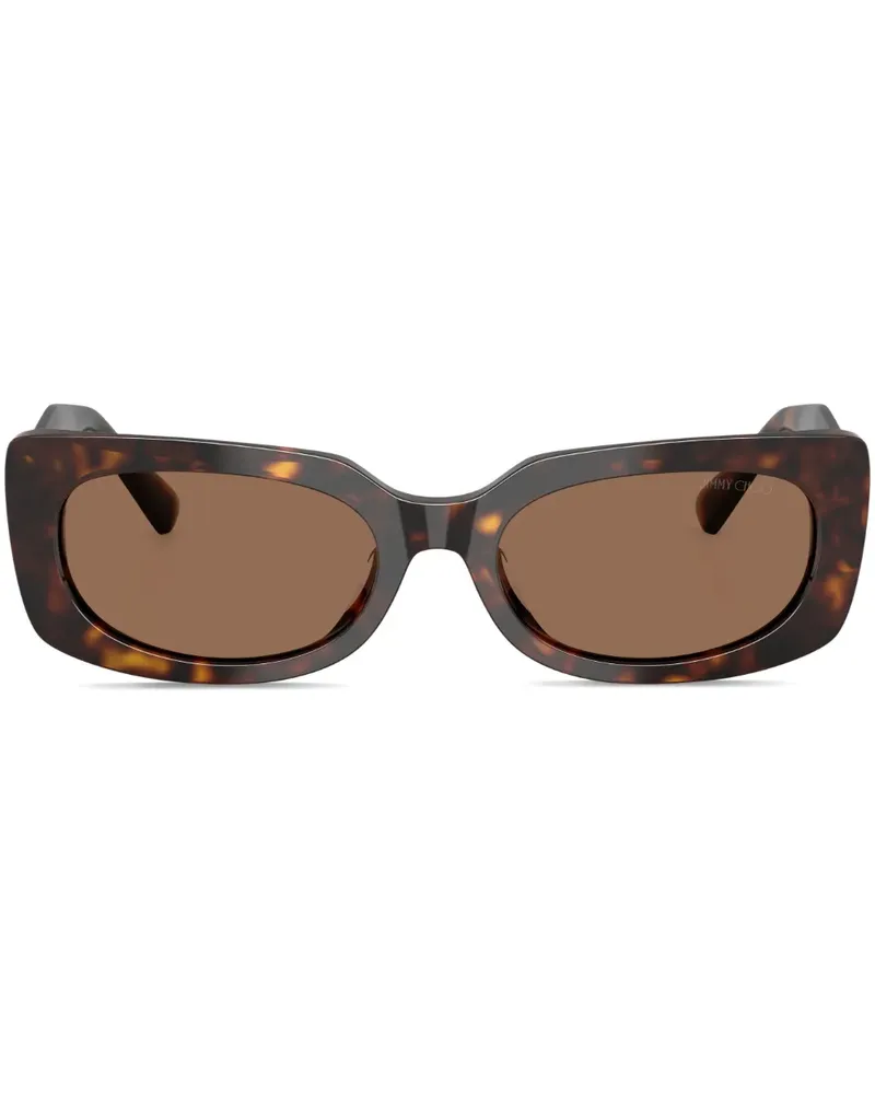 Jimmy Choo Sonnenbrille mit ovalem Gestell - Braun Braun