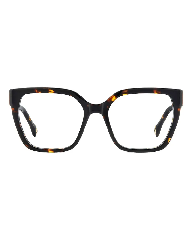Carolina Herrera New York Brille mit eckigem Gestell - Schwarz Schwarz