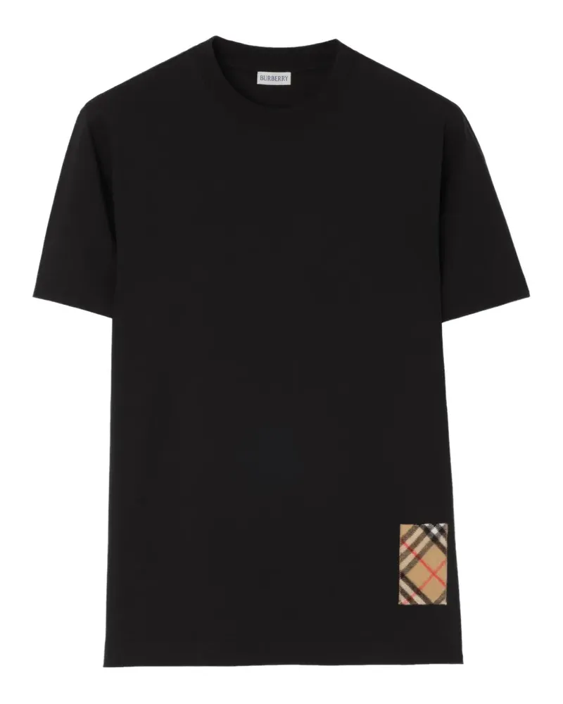 Burberry T-Shirt mit Patch - Schwarz Schwarz