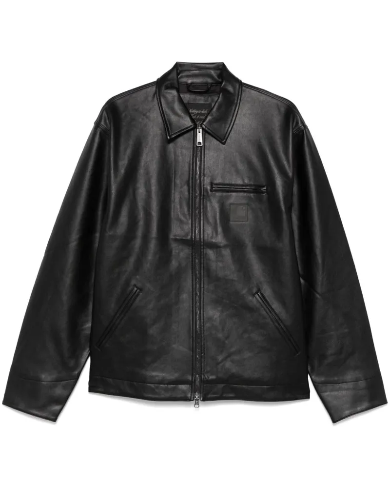 Carhartt WIP Klassische Lederjacke - Schwarz Schwarz