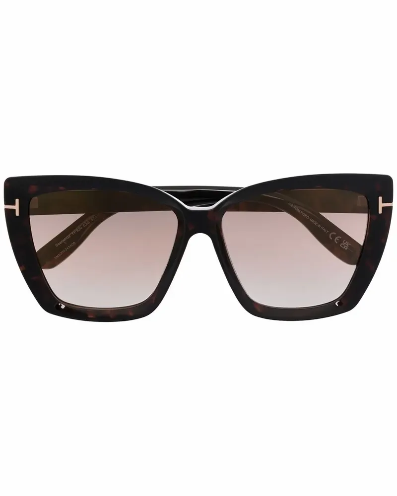 Tom Ford Scarlett Sonnenbrille in Schildpattoptik - Braun Braun