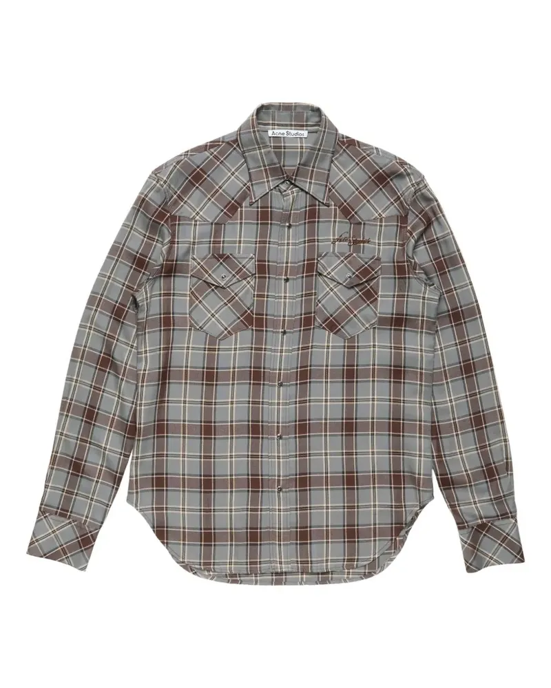 Acne Studios Kariertes Westernhemd - Grau Grau