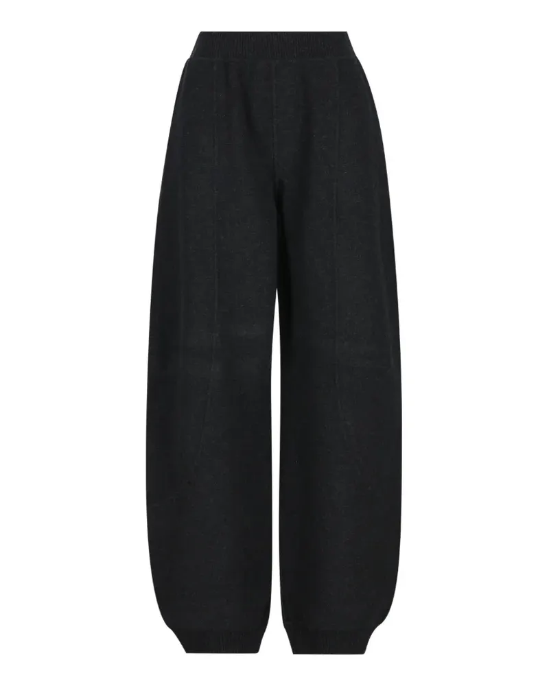 Max Mara wool and cashmere jogging trousers - dark grey - Schwarz Schwarz