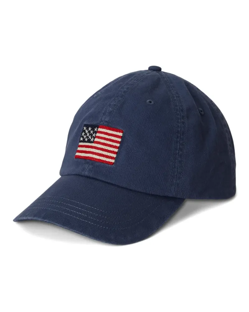 Ralph Lauren Baseballkappe mit Flagge - Blau Blau