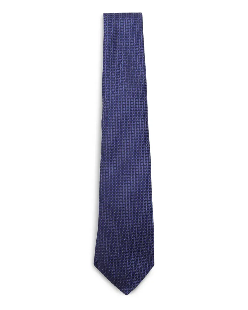 Canali Geometrisch gemusterte Krawatte - Blau Blau