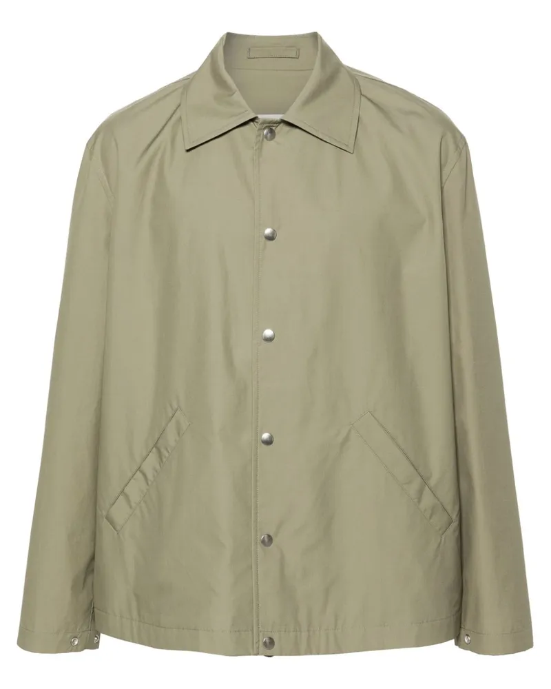 Jil Sander Jacke mit Logo-Print - Grün Grün