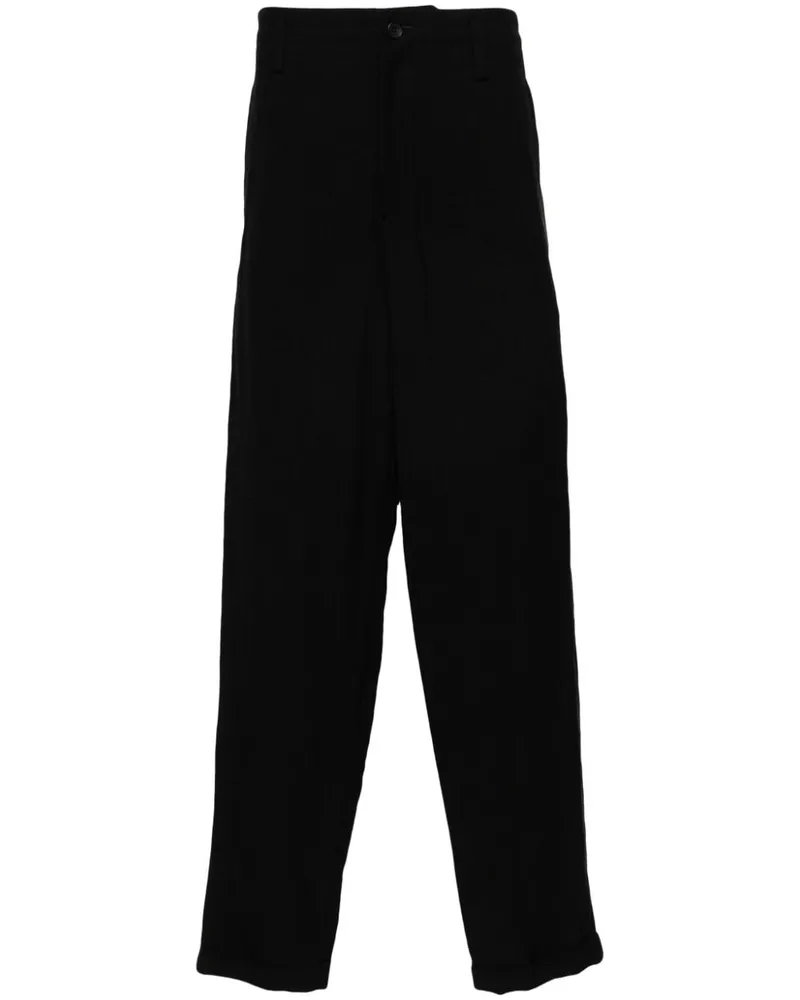 Yohji Yamamoto Hose mit Tapered-Bein - Schwarz Schwarz