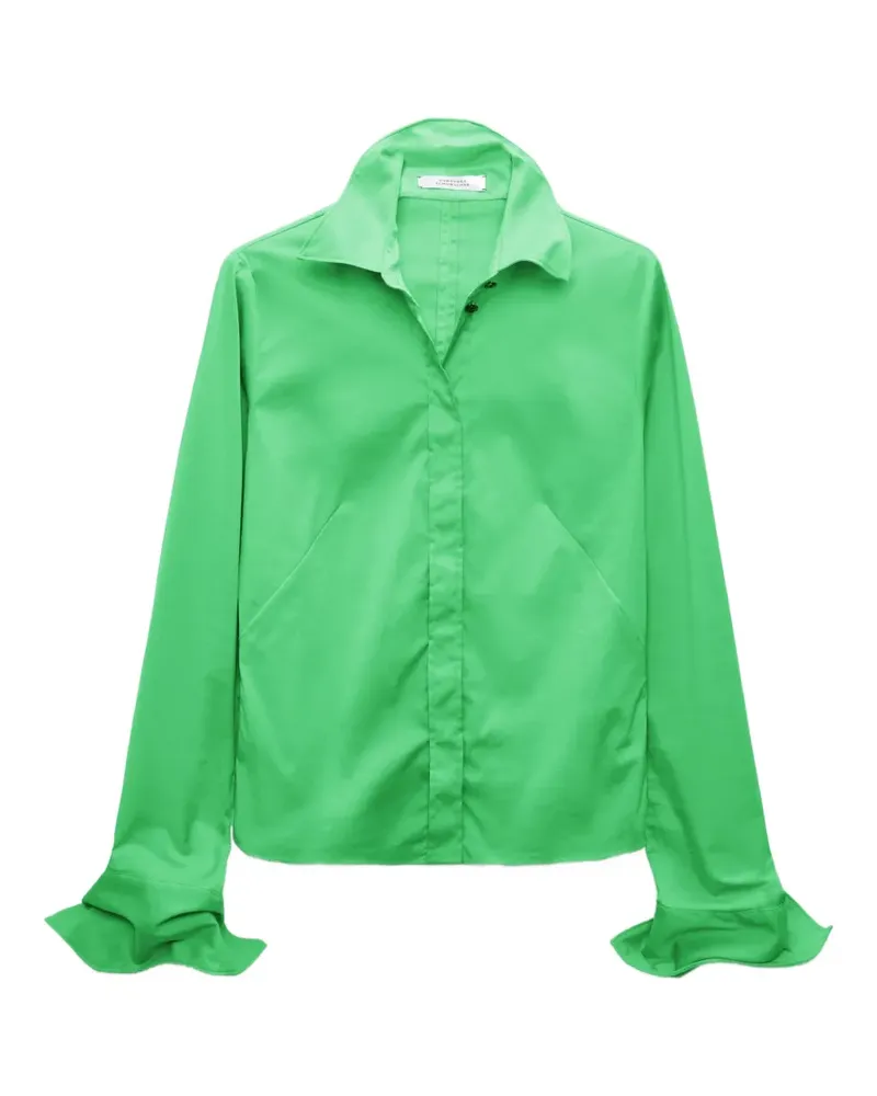 Dorothee Schumacher Poplin Love ruffled blouse - Grün Grün