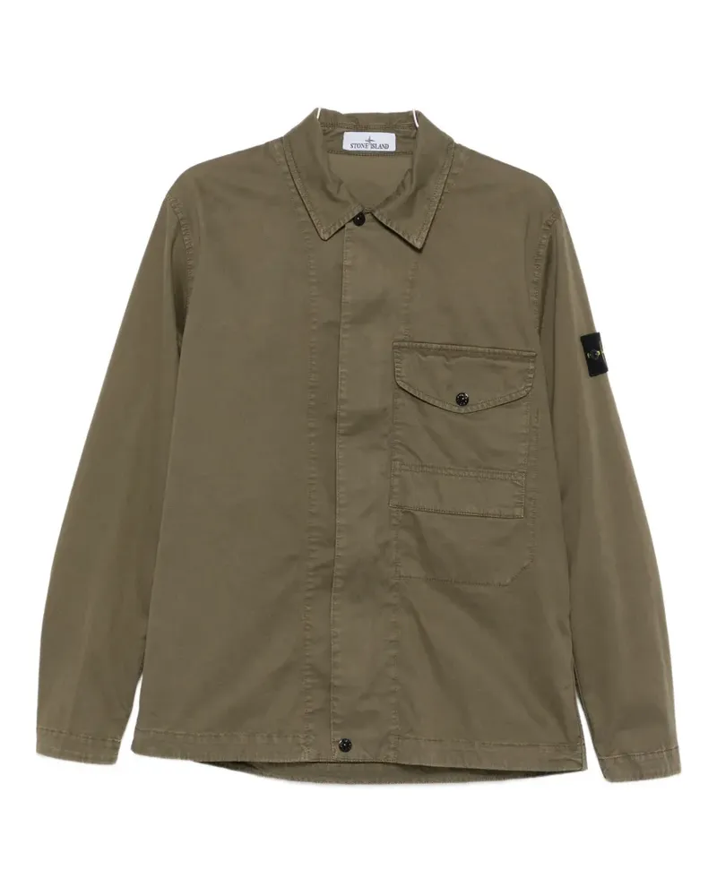 Stone Island Compass logo-patch shirt - Grün Grün