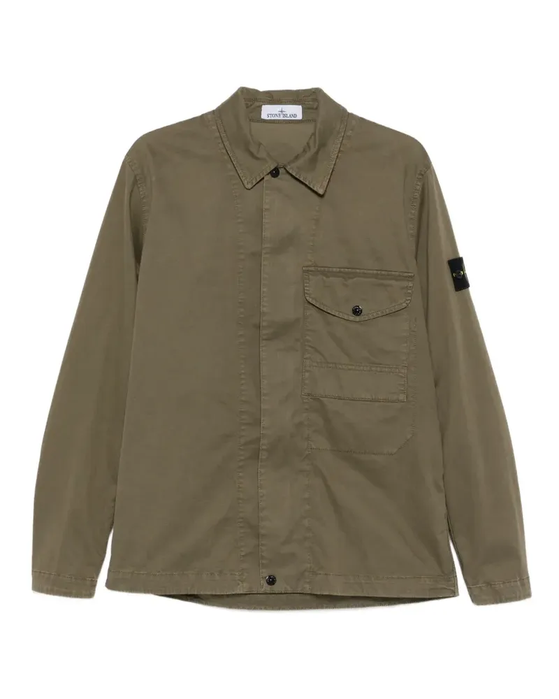 Stone Island Compass logo-patch shirt - Grün Grün