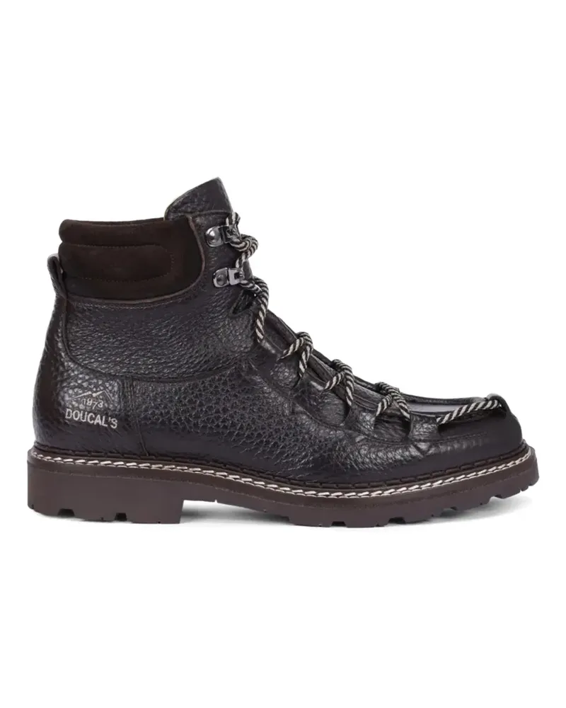 Doucal´s Stiefel mit Einsätzen aus gekörntem Leder - Braun Braun