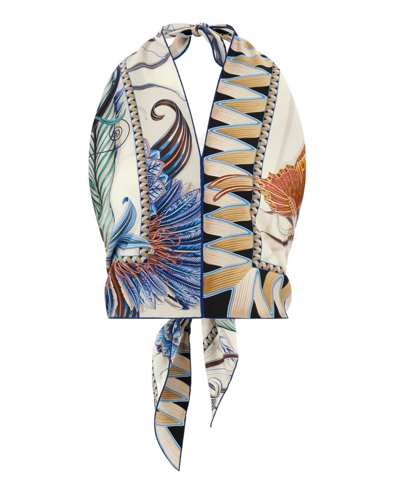 Ferragamo Top mit Neckholder-Ausschnitt - Blau Blau