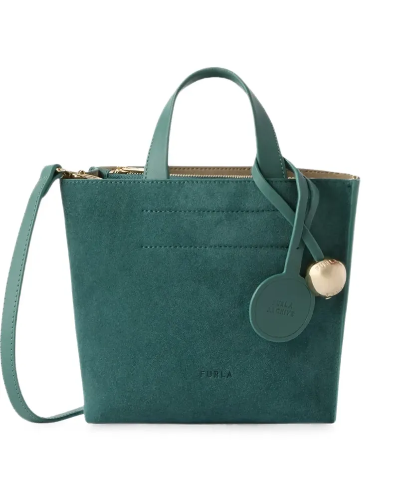 Furla Tote Bag mit Wildledereinsätzen - Grün Grün