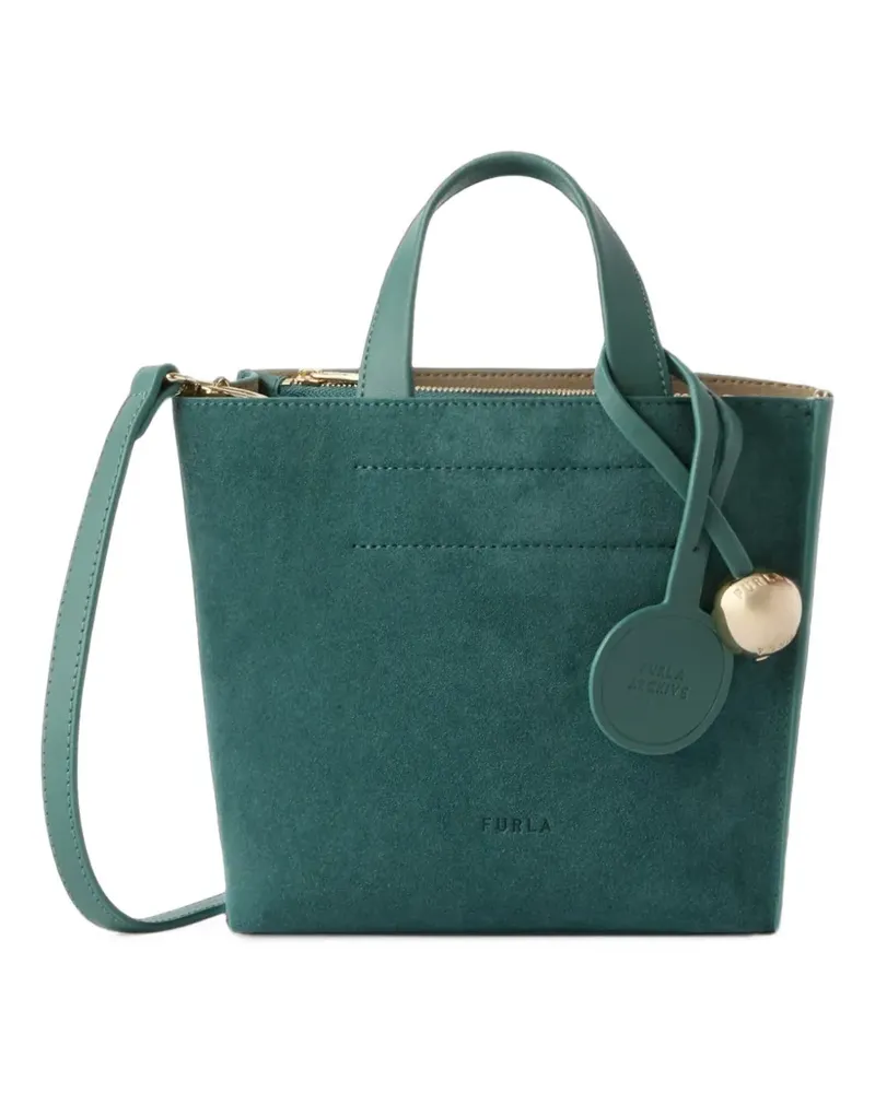 Furla Tote Bag mit Wildledereinsätzen - Grün Grün