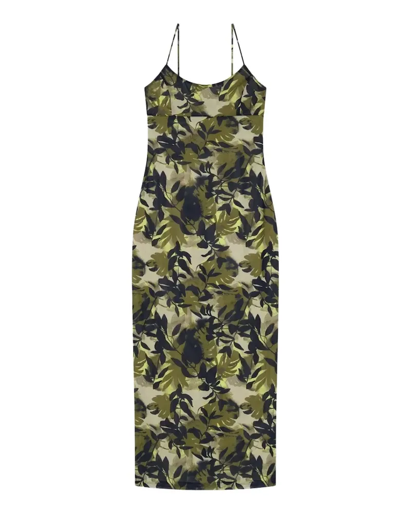 Armani Exchange Spaghettikleid mit Blumenprint - Grün Grün