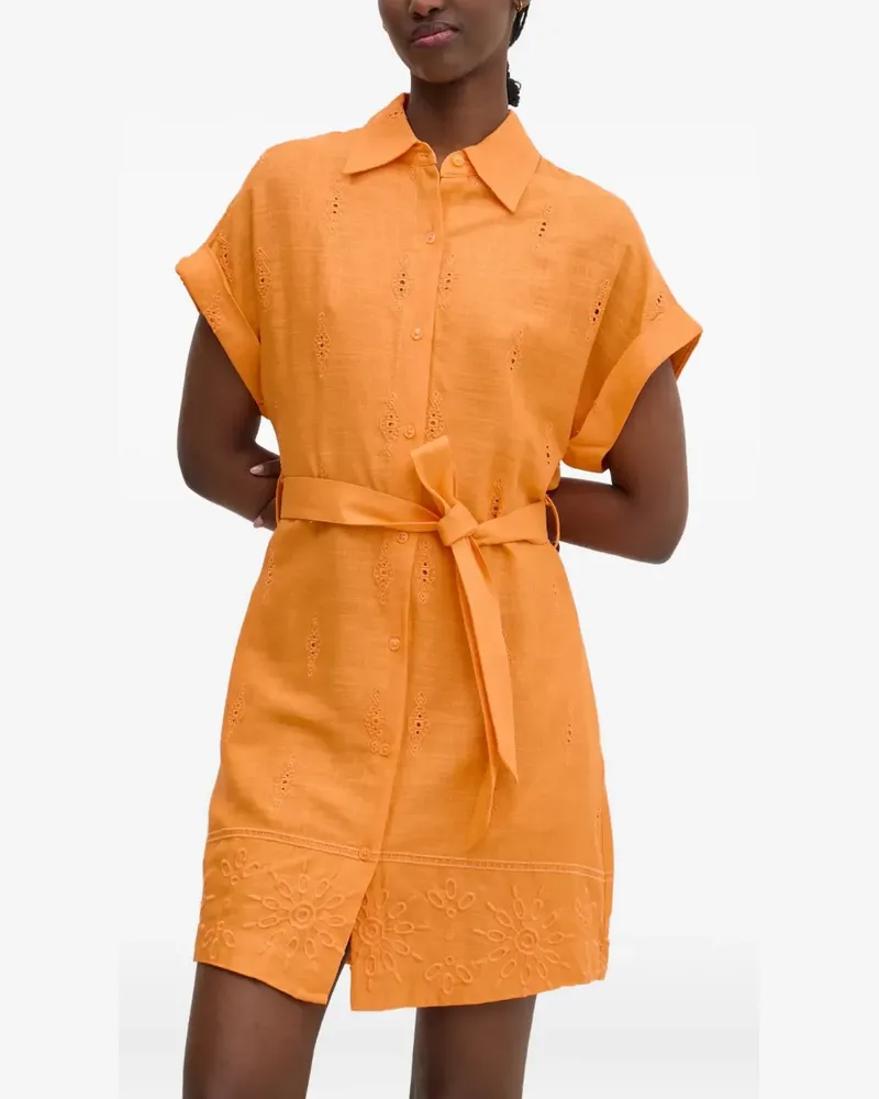 Desigual Besticktes Minikleid mit Gürtel - Orange Orange