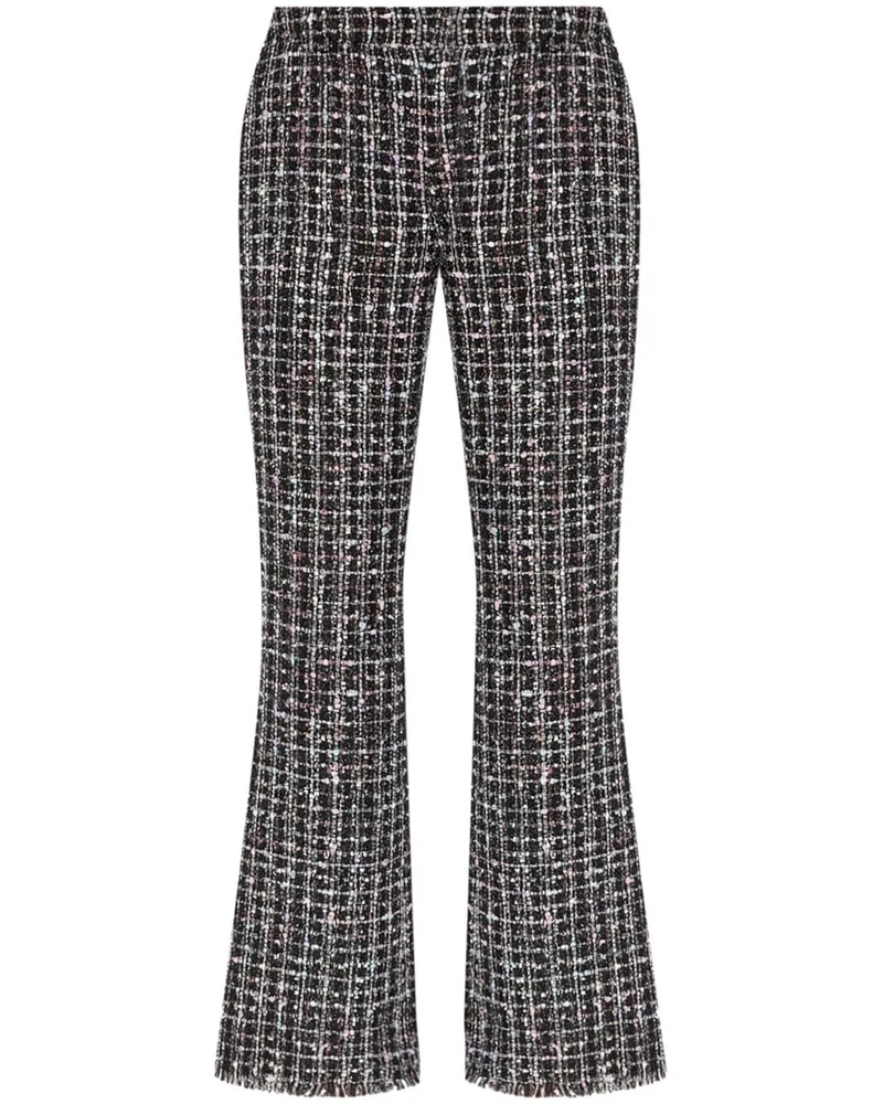 Balmain Ausgestellte Tweed-Hose - Schwarz Schwarz