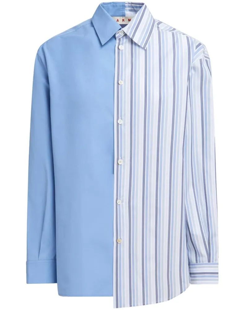 Marni Hemd mit Kontrasteinsätzen - Blau Blau