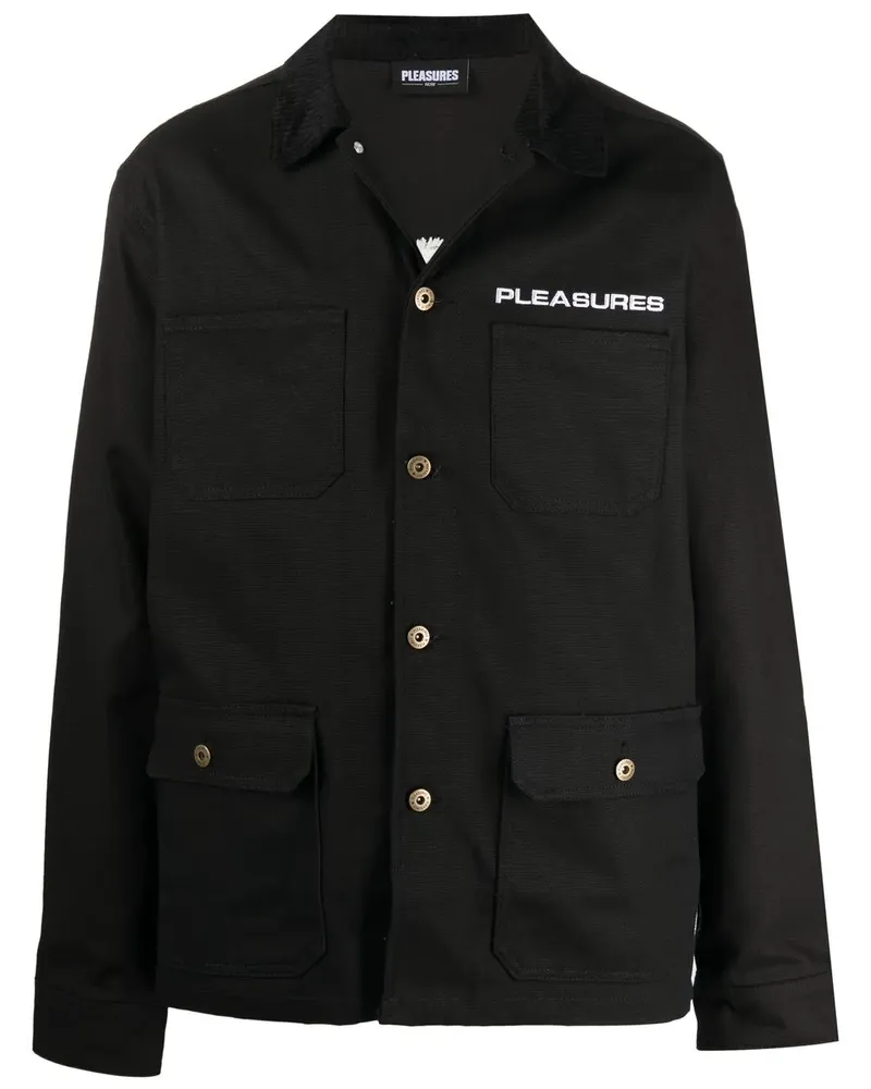 PLEASURES Spike Chore Hemdjacke - Schwarz Schwarz