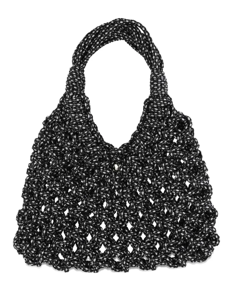 HIBOURAMA Große Vannifique Lurex-Tote Bag - Schwarz Schwarz